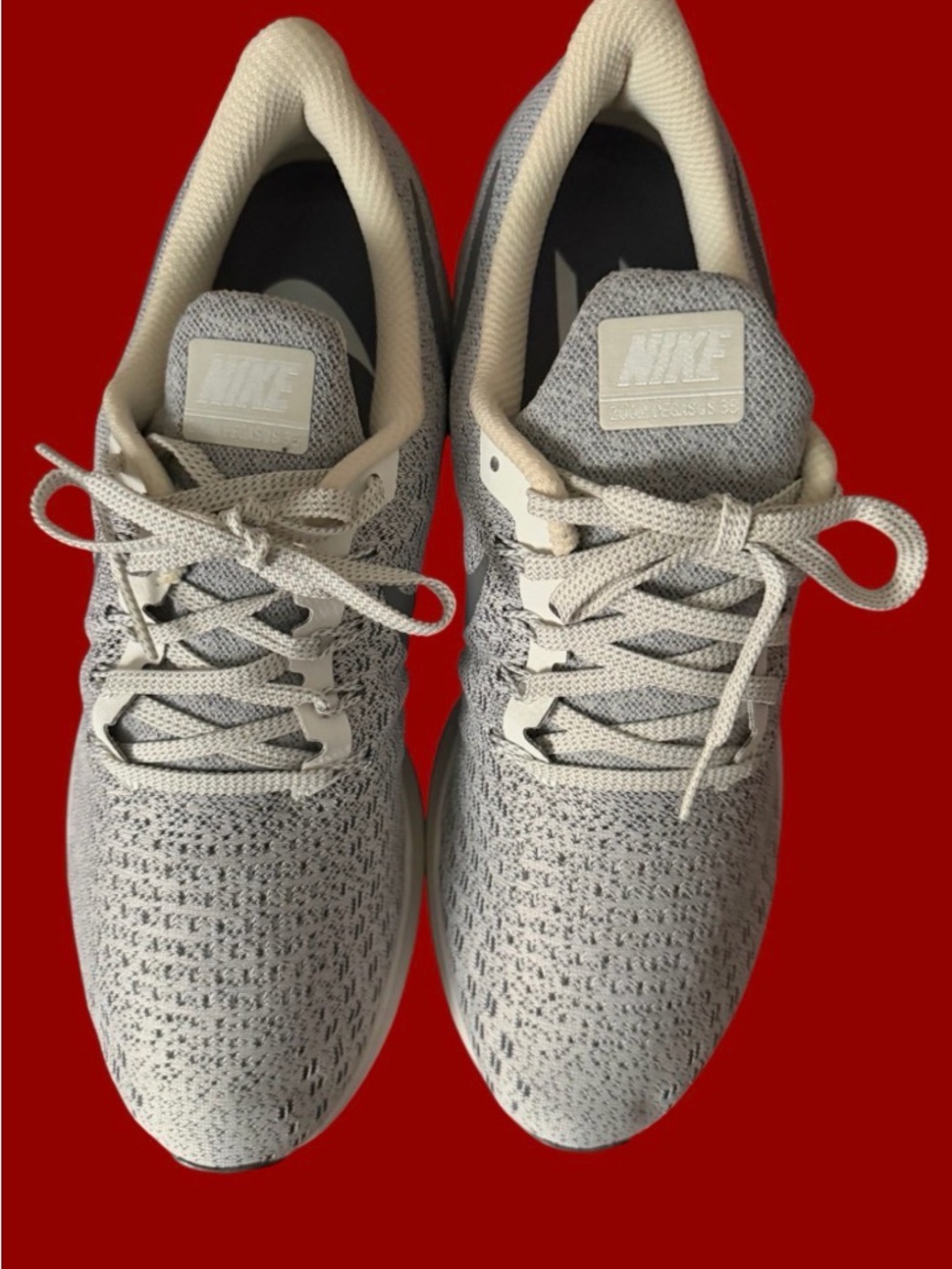 Brand New Super Cool NIKE Zoom Pegasus 35 Gray Knit Sneakers Size 12